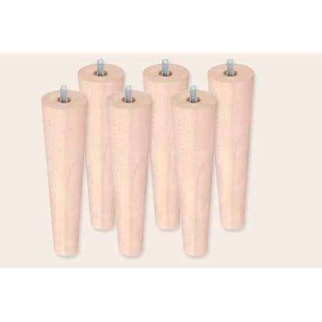 6 patas cónicas de 25 cm para Bases Tapizadas - Sonpura