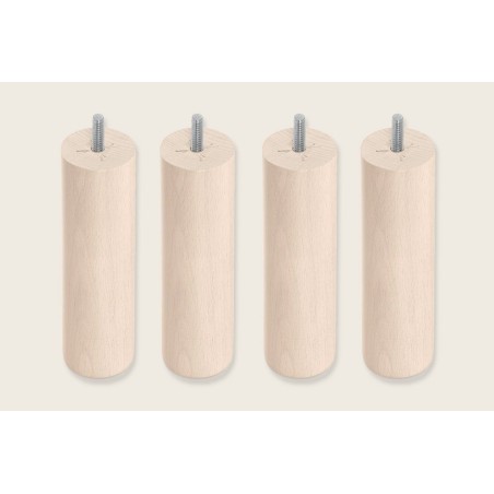 4 patas cilíndricas de 25 cm para Bases Tapizadas - Sonpura