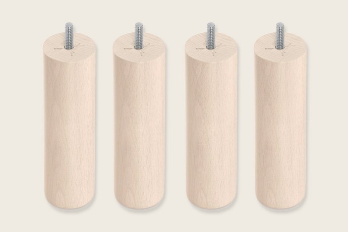 4 patas cilíndricas de 25 cm para Bases Tapizadas - Sonpura