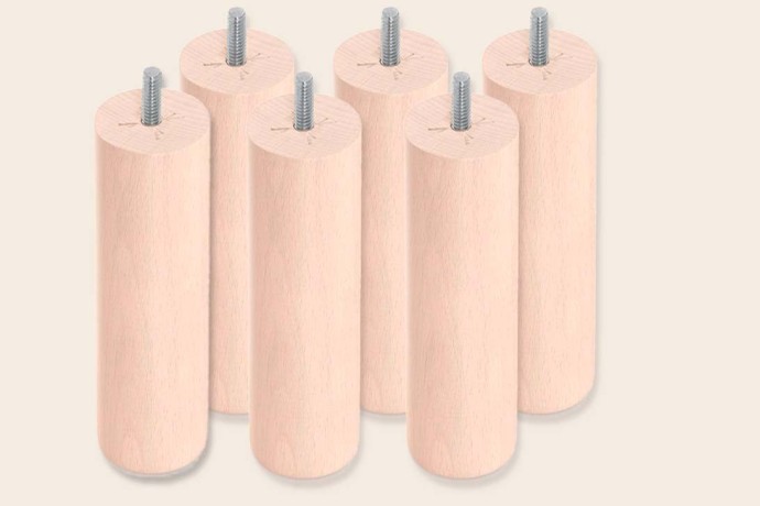 6 patas cilíndricas de 25 cm para Bases Tapizadas - Sonpura