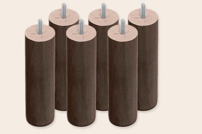 6 patas cilíndricas de 25 cm para Bases Tapizadas - Sonpura