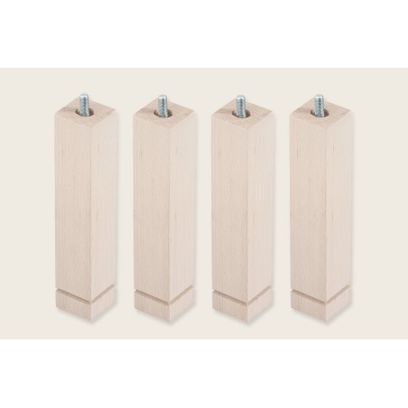 4 patas cuadradas de 25 cm para Bases Tapizadas - Sonpura