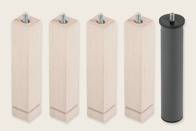4 patas cuadradas de 25 cm + 1 metálica - Bases - Sonpura
