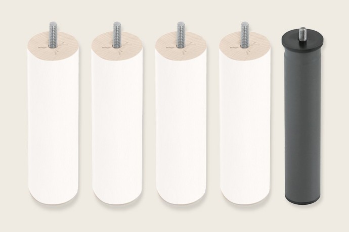 4 patas cilíndricas de 25 cm + 1 metálica - Bases - Sonpura